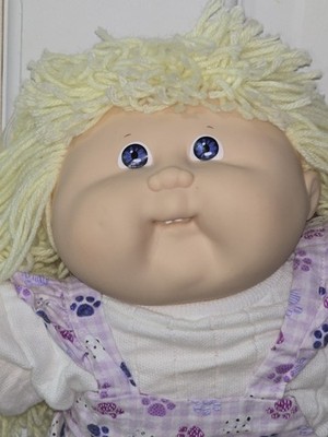 HTF KT Factory Lemon Yarn Hair HM#17 Cabbage Patch Violet Eyes Cabbage Patch 16''