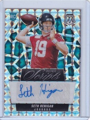 Seth Henigan Auto 2025 Panini Mosaic Scripts RC Rookie Jaguars