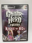 Guitar Hero Encore: Rocks the 80s (PlayStation 2 PS2) Black Label CIB COMPLETE