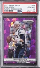 2013 PANINI PRIZM PURPLE CRACKED ICE PRIZM #64 TOM BRADY #/40 PSA 10