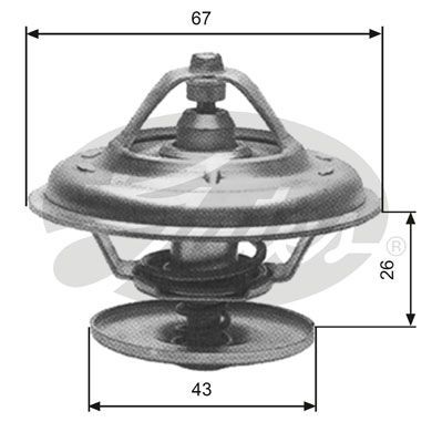 Gates Thermostat, KüHlmittel TH38988G1 FüR Alfa Romeo Passend FüR Fiat-image