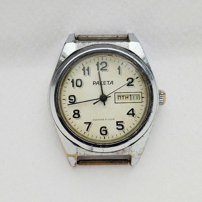 Vintage Soviet Mechanical watch Raketa. USSR  The watch needs attention