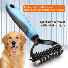 2-Sided Pet Grooming Brush Undercoat Deshedding Comb for Dogs Cats Tool