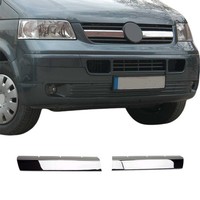 KüHlergrill Leisten Grillleisten FüR Vw Transporter T5 2003-2009 Chrom Dunkel 2X