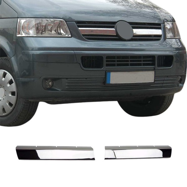 KüHlergrill Leisten Grillleisten FüR Vw Transporter T5 2003-2009 Chrom Dunkel 2X-image