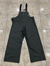Carhartt R39 GRN Waterproof PVC Bib Overalls Men s Medium Reg Dark Green