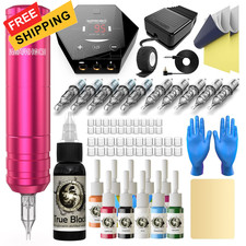 Tattoo Kit, Wormhole Machine Kit Gun WTK104, Pink 