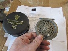 stunning hardy alnwick JLH ultralite 5 trout fly fishing reel 3" + case