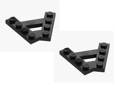 LEGO  2x Plate 4M 45° A-Form Schwarz 15706 Neu 6054852 Winkelplatte schräge