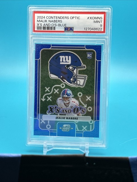 PSA 2024 Contenders Optic Malik Nabers RC X's & O's Rookie /99 Color Match POP 5