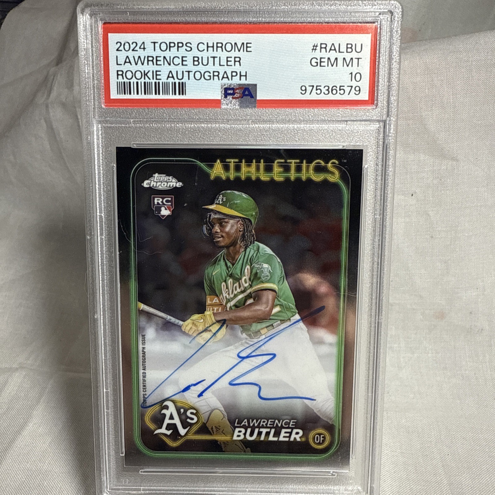 LAWRENCE BUTLER - 2024 Topps Chrome ROOKIE AUTOGRAPH / AUTO #RALBU - PSA 10