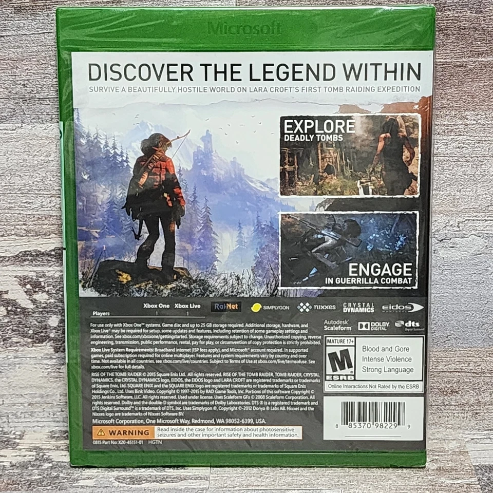 Rise of the Tomb Raider Xbox One Game BRAND NEW FACTORY-SEALED Crystal Dynamics - Image 2 of 4