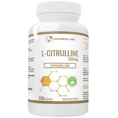 Progress Labs L-Citrullin L-Citrulline Base Aminosäure 500 mg 120 Kapseln