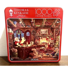 NWT: Ceaco - Thomas Kinkade 1000 Piece Christmas Puzzle in Commemorative Tin Box