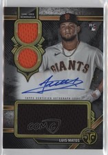 2024 Topps Triple Threads Rookie Relics Onyx 6/25 Luis Matos #RAR-LM Auto 12kh