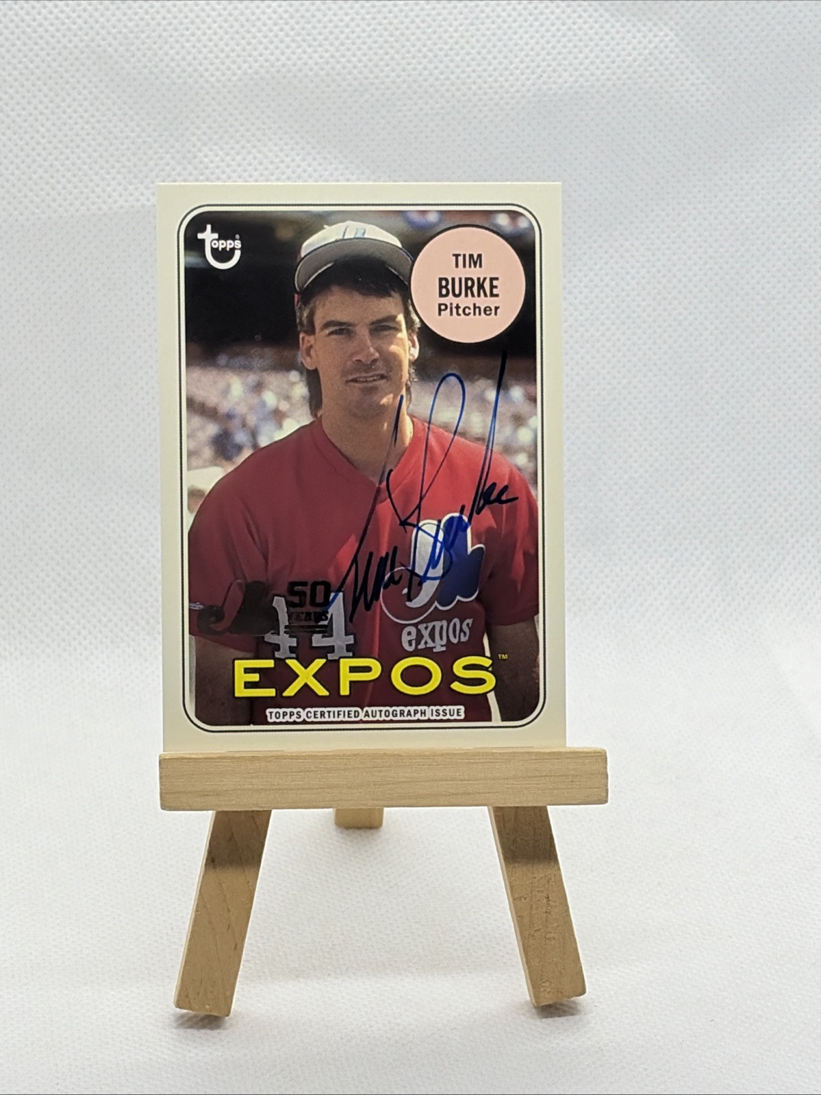 2019 Topps Archives- 50th Anniversary of the Expos Autographs Tim Burke #MTLA-TB