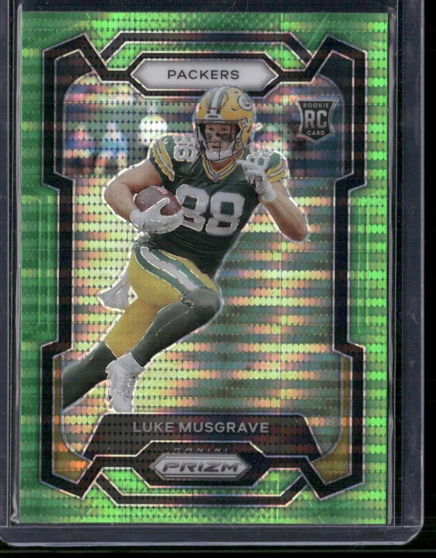 2023 Panini Prizm #337 Luke Musgrave Neon Green Pulsar