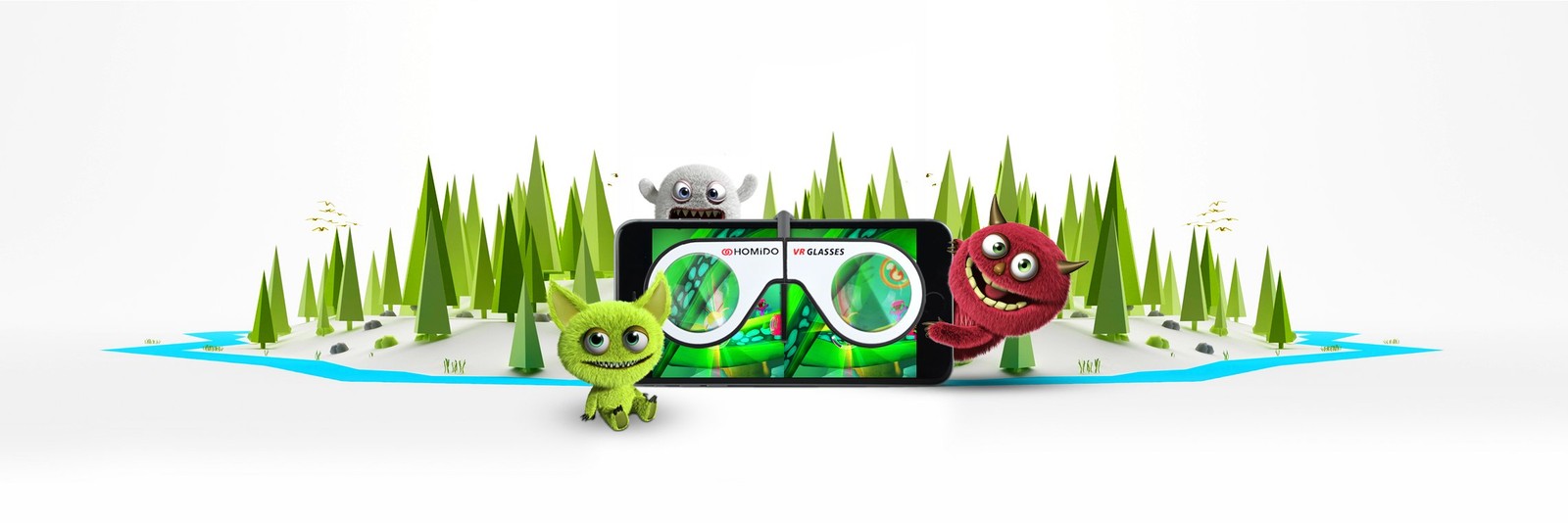 Mini Virtual Reality Glasses for Smartphone Foldable VR Headset Compliant wit...