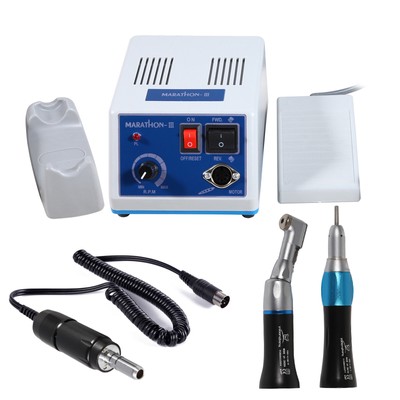 Dental Lab Marathon Electric Micromotor 35K RPM Contra Angle/Straight Handpiece