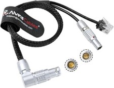 Control Cable for ARRI ETH 10 Pin Rotatable Right Angle to RJ45 and 2 Pin Male