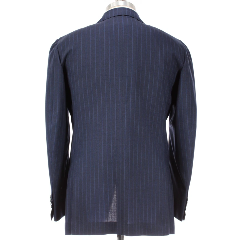 Traje Sartorio Nuevo con Etiquetas Talla 50 40R EE. UU. Azul Rayas Lana Con ~Pantalones Gurkha Foto 4 de 4