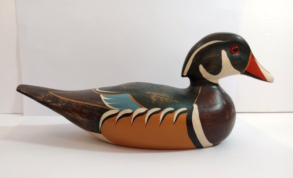 Vintage 10" Ducks Unlimited Wood Duck Mini Decoy eBay