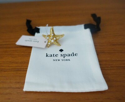 KATE SPADE SEA STARFISH WITH STONES SIZE 5, NWT