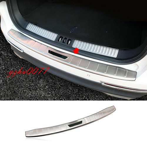 For 2018-2022 Porsche Cayenne Black Steel Rear Bumper Protector Sill Plate Trim For 2018-2022 Porsche Cayenne Black Steel Rear Bumper Protector Sill Plate Trim