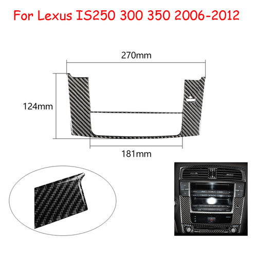 Cubierta de panel de navegación GPS de fibra de carbono para LEXUS IS250 300 350 2006-2012 - Imagen 2 de 12
