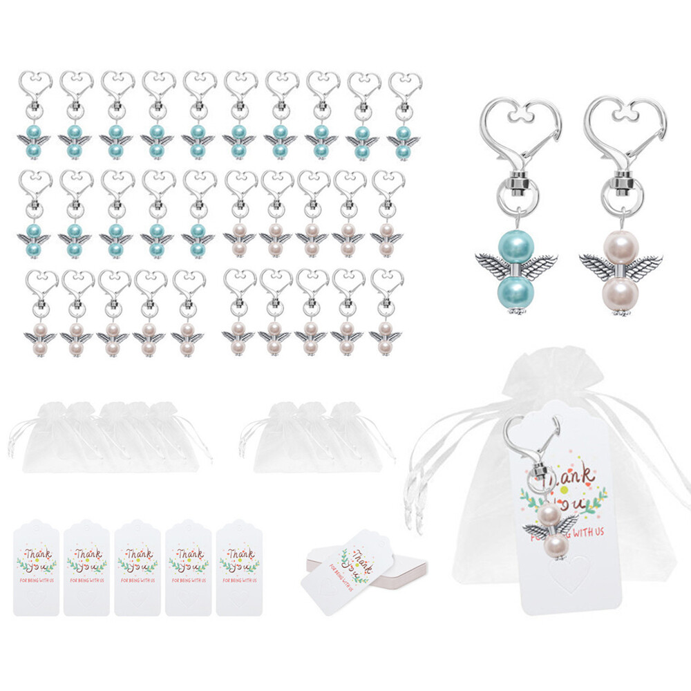 30Set Schutzengel Gastgeschenk Glücksbringer Hochzeit Taufe Kommunion Beutel;