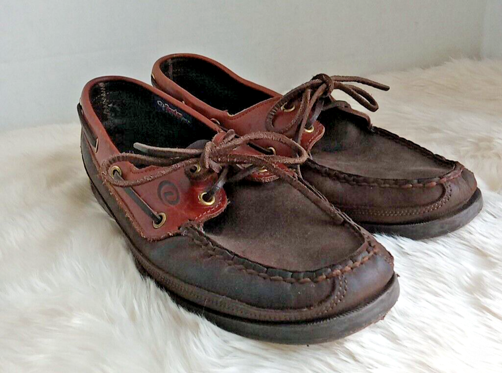 Dexter Womens Navigator Brown USA Leather Boat Shoes Loafers SlipOn Tan 