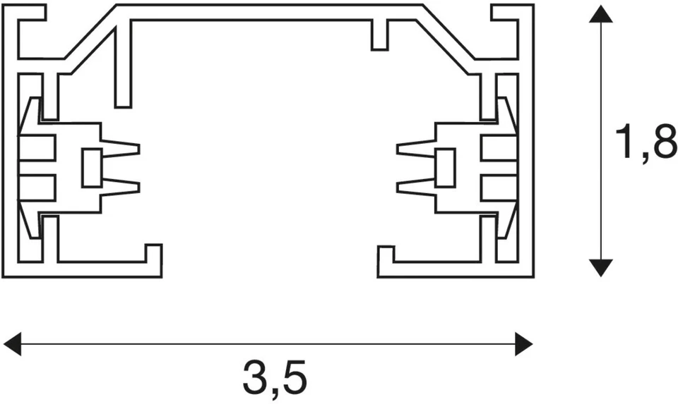 SLV 1-Phasen Hochvoltschiene, 2m, weiß - Bild 3 von 3