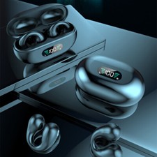 Bone Conduction Headphones TWS Earbuds Ear Clip Bluetooth 5.3 Touch Wireless Ear