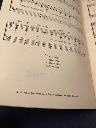1971 Sing N Celebrate WORD Publishing Vintage Christian Music Book Songs Hymn PB - Picture 6 of 9