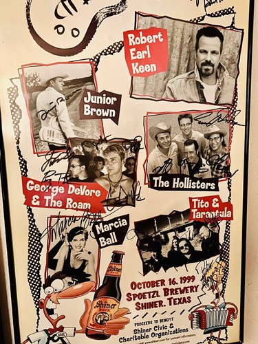 2 Shiner TX Bocktoberfest Signed Posters Framed Autographed 1999 & 2000 36x18.5 - Picture 11 of 17