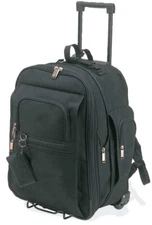 19" Expandable Rolling Travel Backpack TSA Approved Carry On Wheeled Luggage