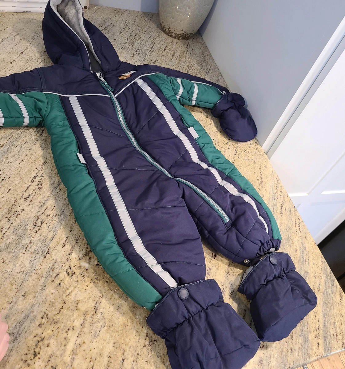 Baby snowsuit clearance with removable feet