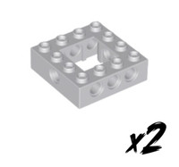 2X Lego 32324 • 4 X 4 Technic Stein Brick• Hellgrau • Light Bluish Gray
