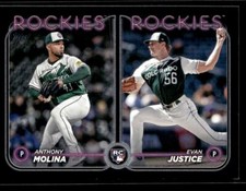 2024 Topps Update Rookie Combos Black Evan Justice  / Anthony Molina #US270