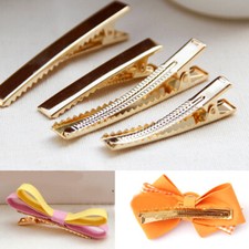 10Pcs Prong Alligator Clips Hair Bows Metal Hair Clip Accessories Child Hairpin 