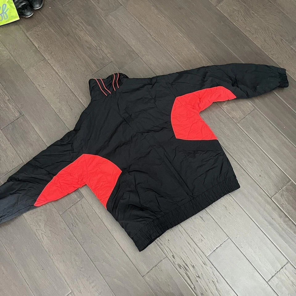 Chaqueta Claybrooke Vintage Años 80 90 Negra Roja Para Hombre Mediana Foto 4 de 4