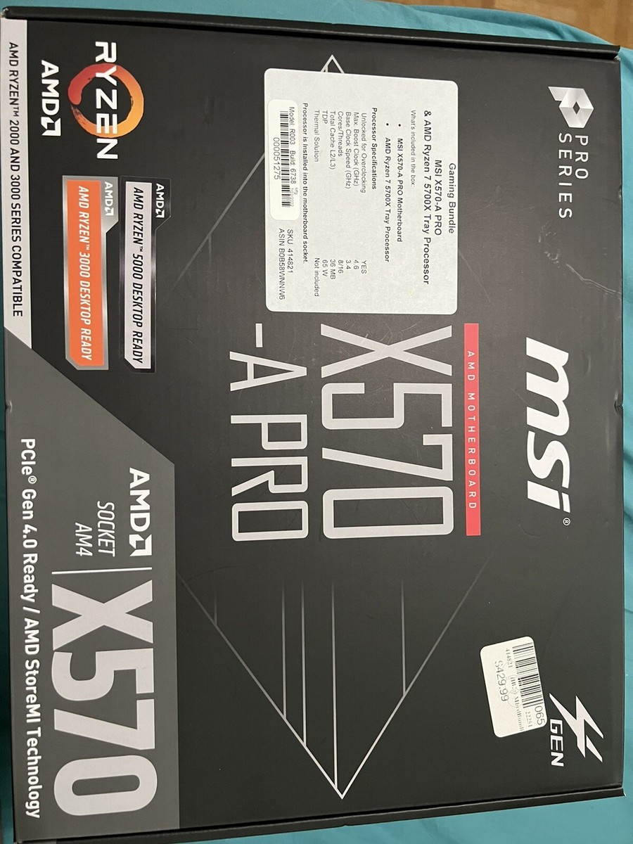 MSI AMD X570-A PRO AM4 ATX DDR4-SDRAM Motherboard