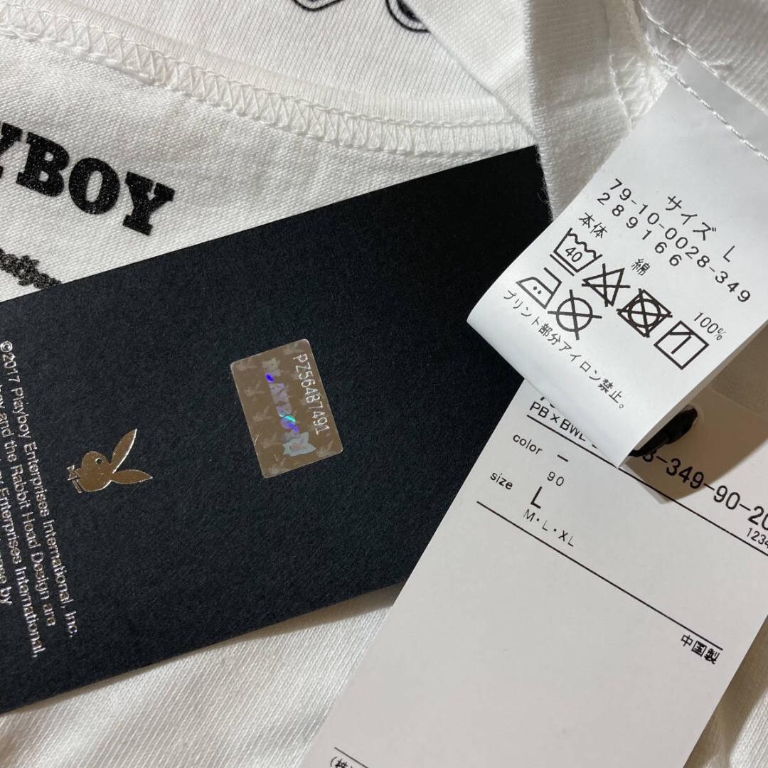 BEAMS ✕ Bill Wall Leather ✕ PLAY BOY　白T PLAYBOY × Bill Wall Leather Produced by BEAMS