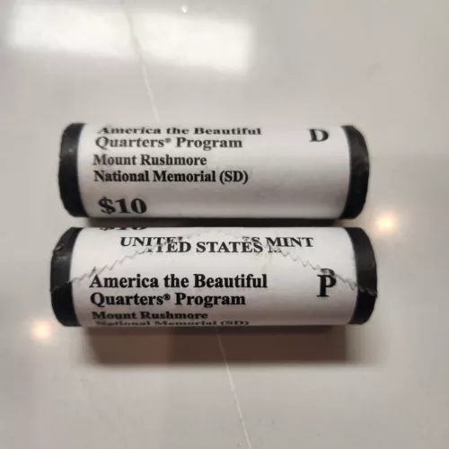 2013 P D Mount Rushmore National Museum ATB Quarter Rolls