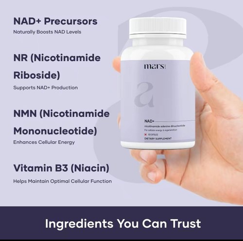 NAD+ Capsules NR & B3 for Cellular Energy & Brain Health Support, 60t - Picture 2 of 7
