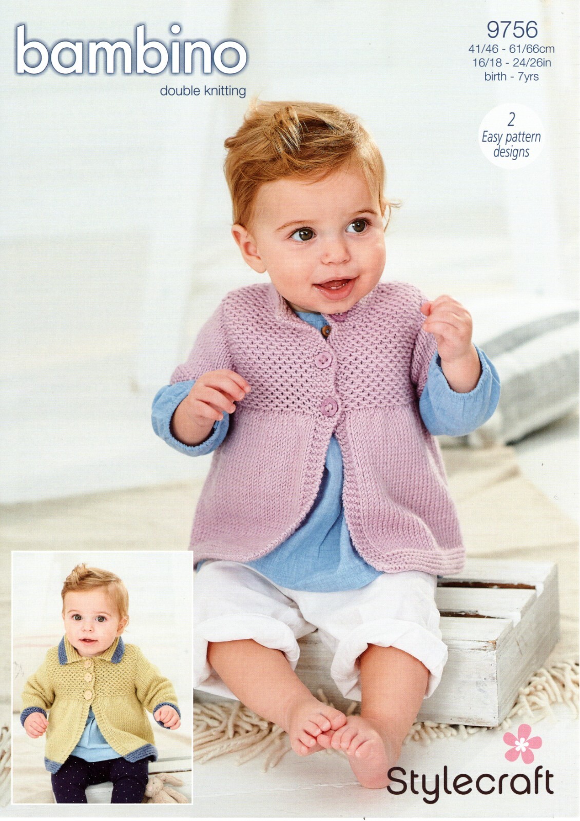 Stylecraft Baby DK Knitting Pattern - 9756 Coats - Birth to 7 Years