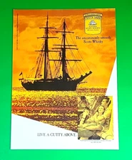 1989 Cutty Sark Scots Whiskey Live A Cutty Above Vintage 1980's Print Ad