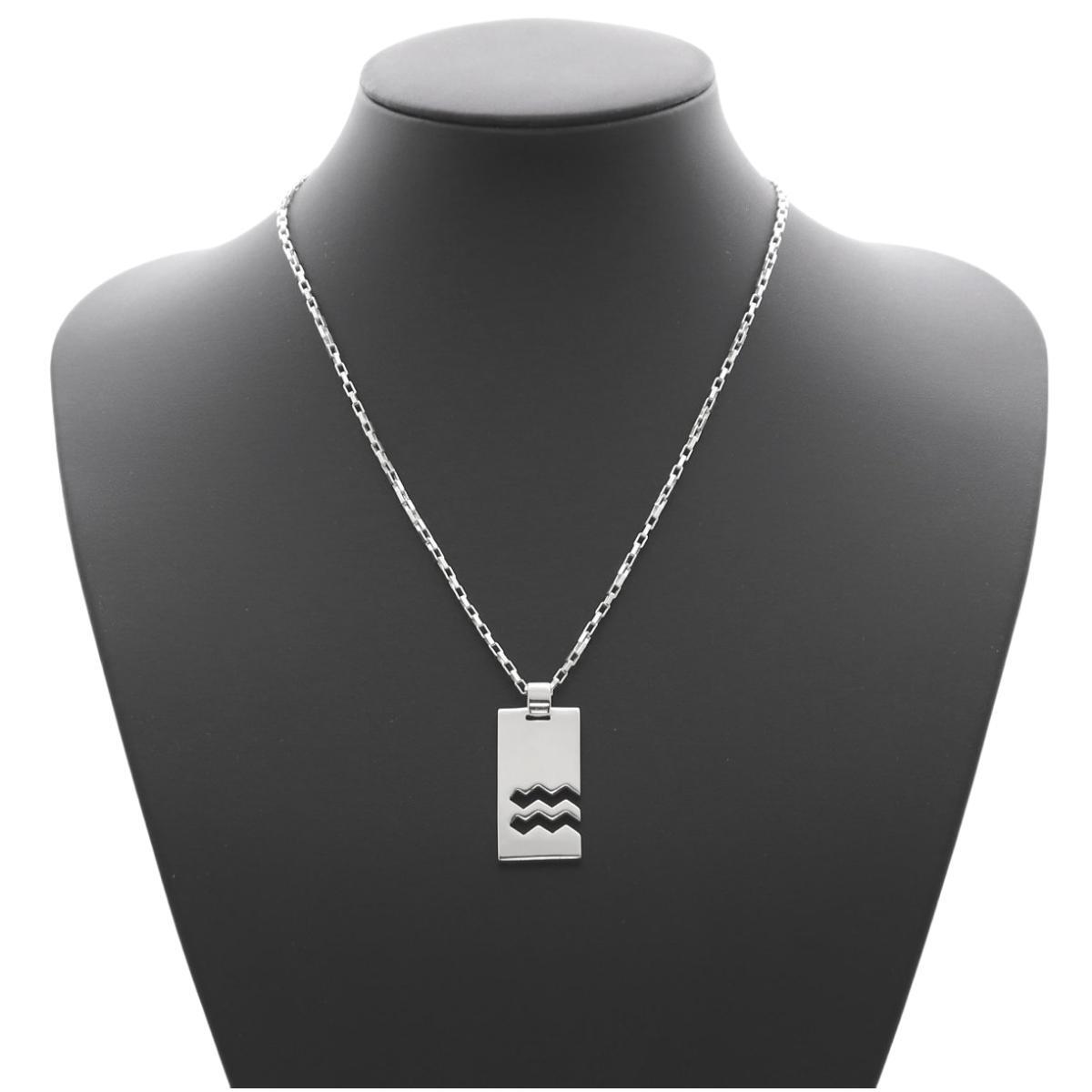 アクセサリー GUCCI Zodiac sign Silver 925 Necklace Gucci Necklace Zodiac Sign Plate Pendant Silver Ag925 Men's