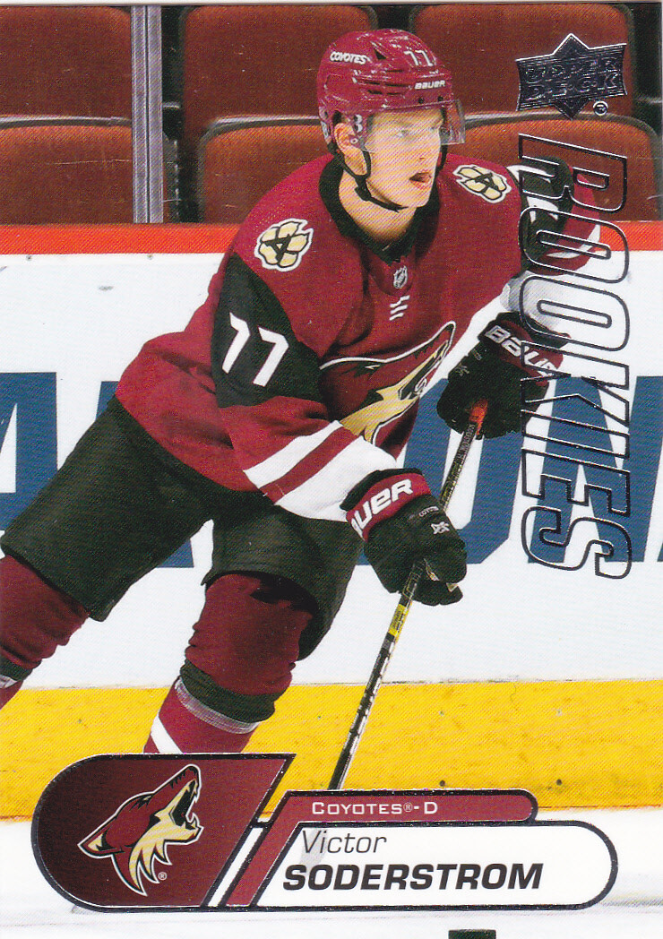 20/21 UD STAR ROOKIES..VICTOR SODERSTROM..RC..# 17..COYOTES..FREE COMBINED SHIP