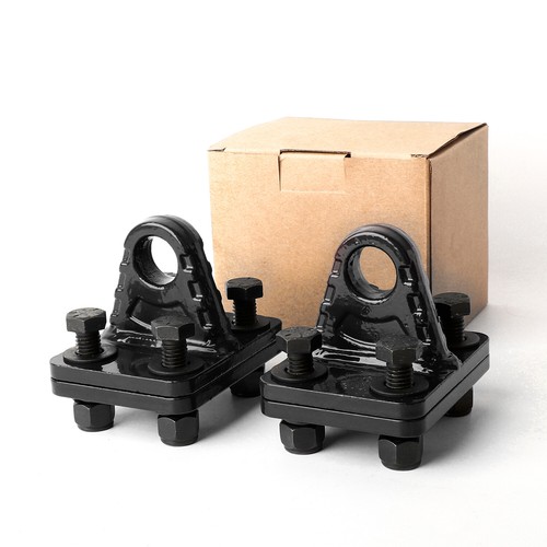 2 Pack DRing Shackles Mount w/ Backer Plate 5 TON Bolt Clevis Shackle